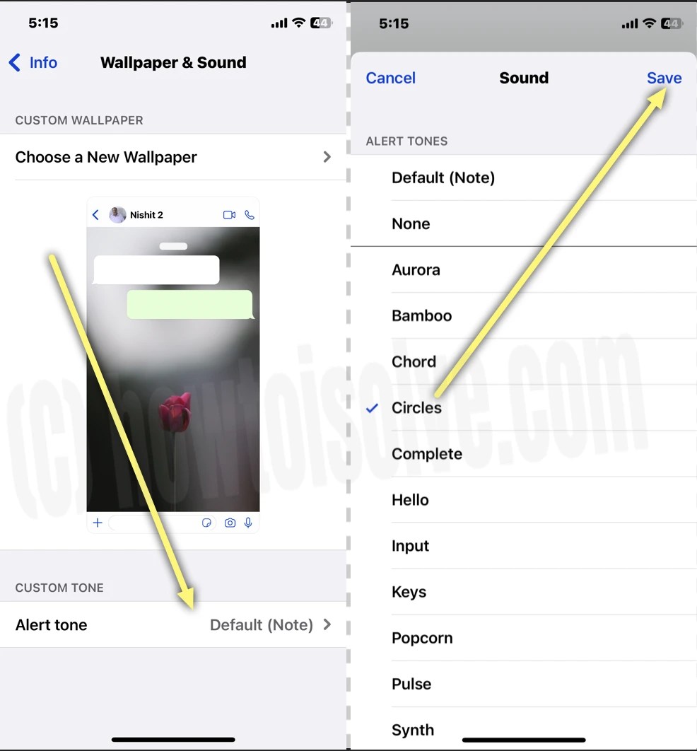 How to Change whatsapp Notification sound on iPhone