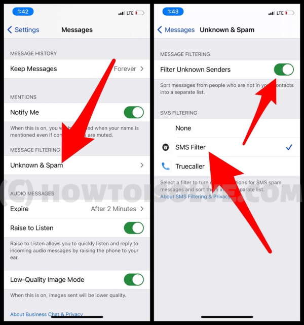 How to Filter Unknown Senders in iMessage on iPhone, iPad No Filters