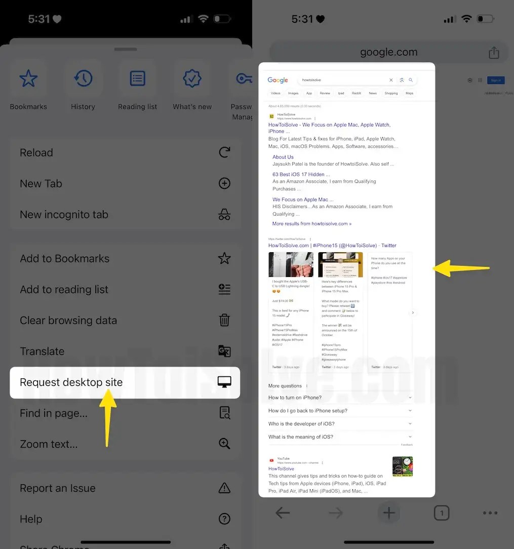 How to Request Desktop Site in Safari on iPhone 15, 14