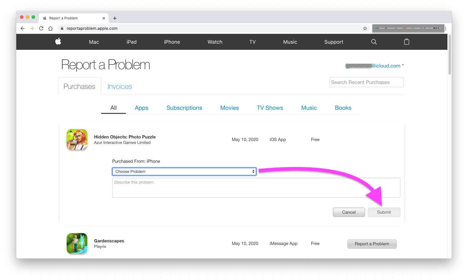 How to Get a Refund From Your App or Report a Problem With Your App