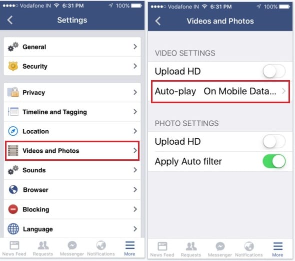 How to turn off Autoplay facebook video on iPhone app HowToiSolve