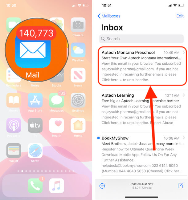 How to Forward an Email Message From iPhone Mail App, iPad iOS 15