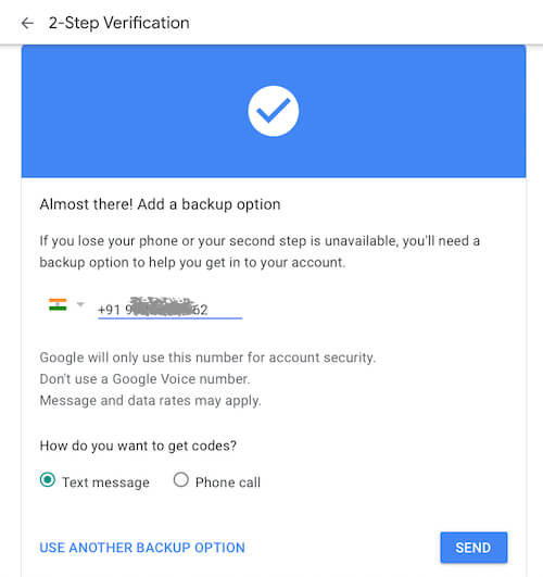 Enable TwoStep Verification on Gmail, App Specific Password for Gmail