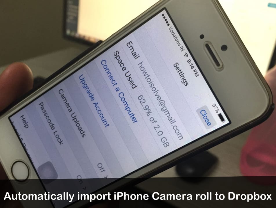 Automatically import iPhone Camera roll to Dropbox How to