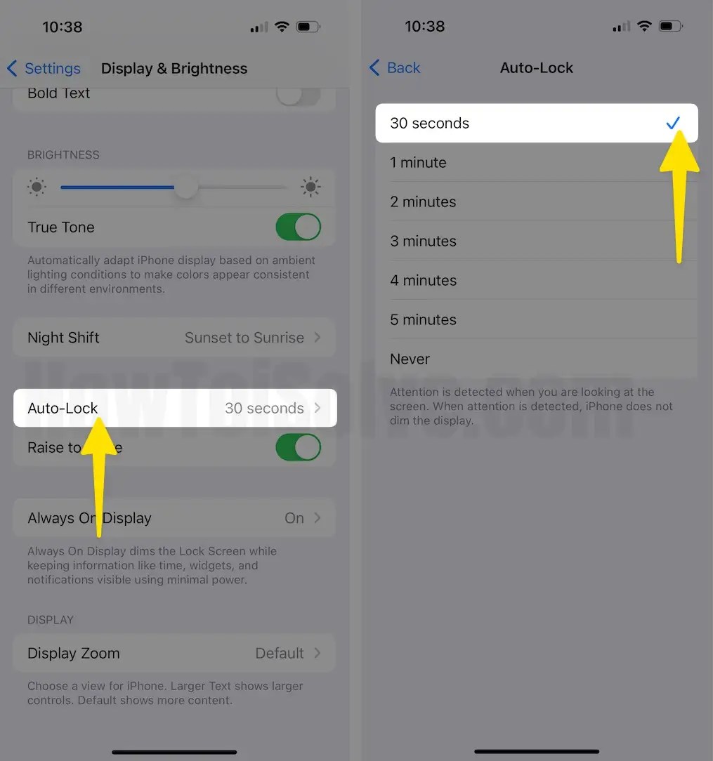 How to change screen timeout on iPhone (Screen lock time)