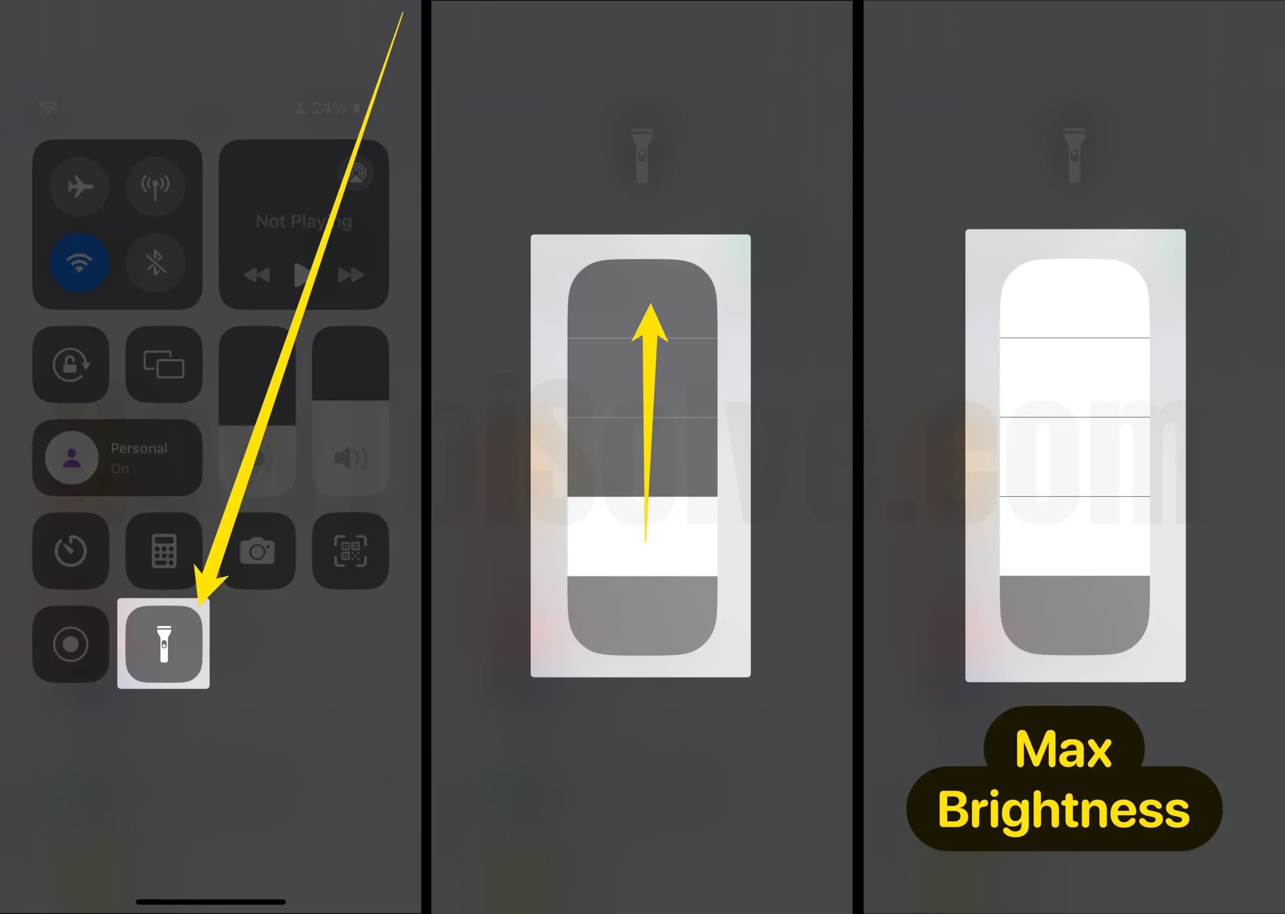 How to Adjust Flashlight Brightness on iPhone 15, 14