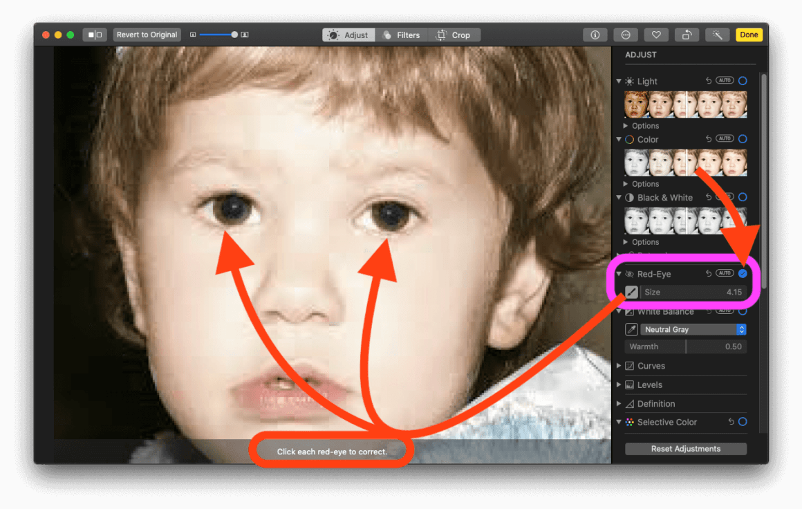 How to Remove Red Eye From Photos on iPhone, iPad, MacBook, Mac