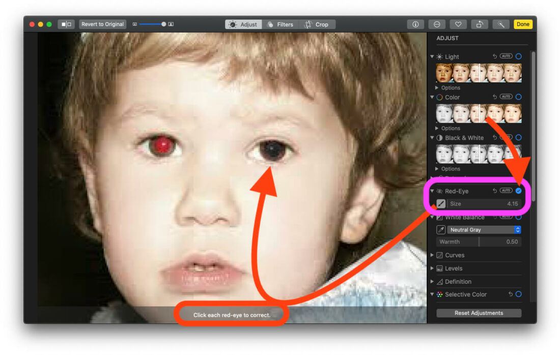 How to Remove Red Eye From Photos on iPhone, iPad, MacBook, Mac