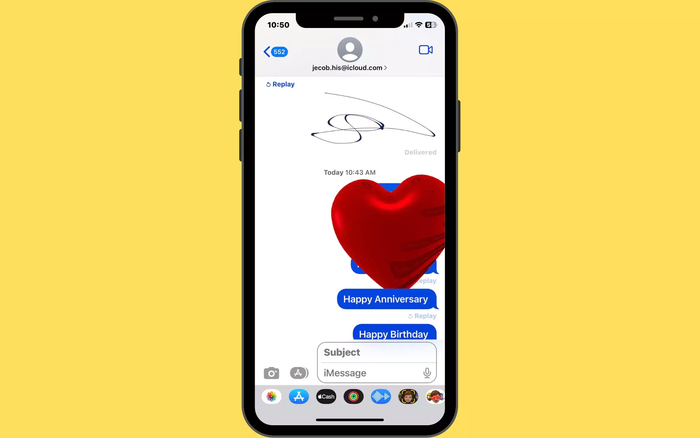 How to Send Love/Heart Screen effect iMessage on iPhone, iPad, Mac