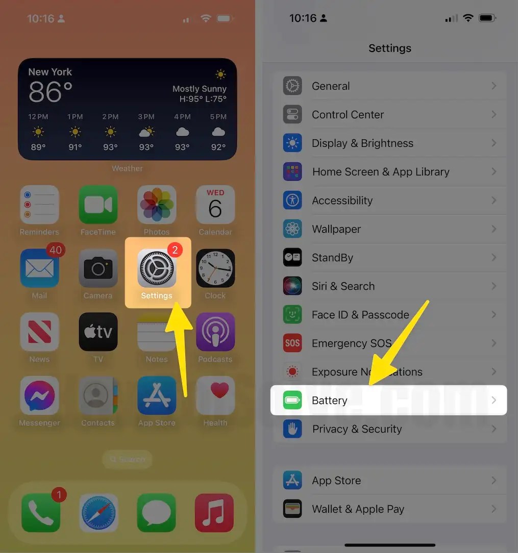 Fix the iPhone Battery icon Yellow, Green, White, or Black? (iOS 17.4)