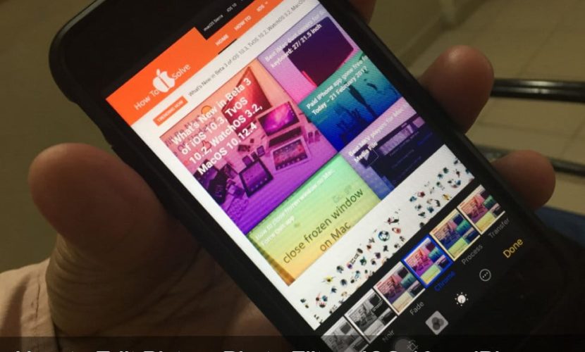 How to Edit Picture Photo Filters on iPhone Photo Effects HowToiSolve