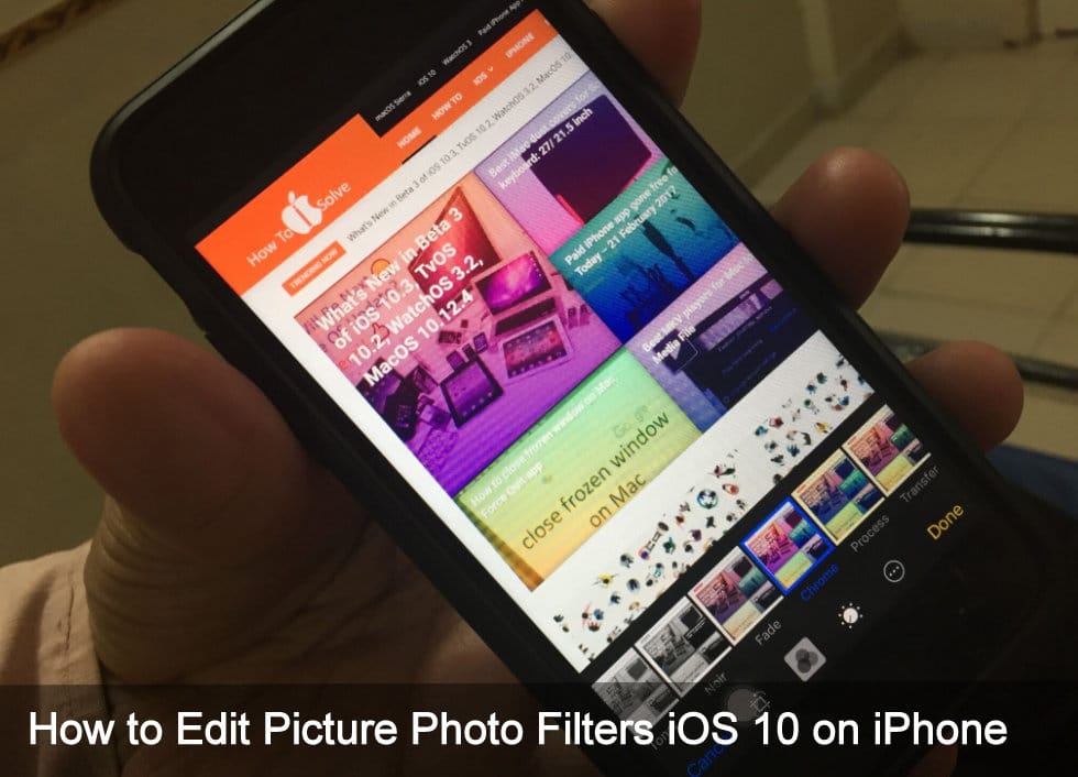 How to Edit Picture Photo Filters on iPhone Photo Effects