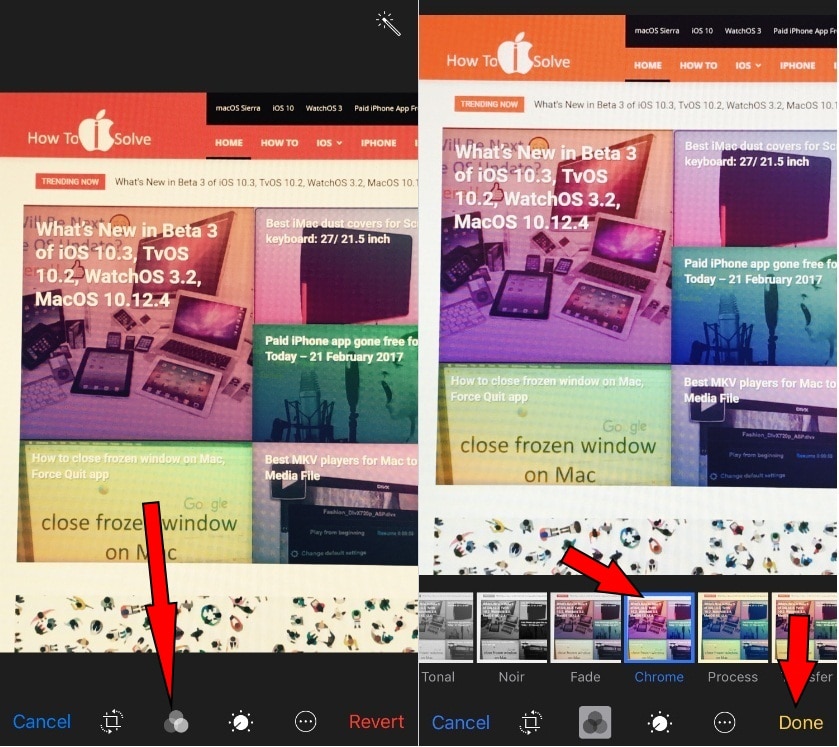 How to Edit Picture Photo Filters on iPhone Photo Effects