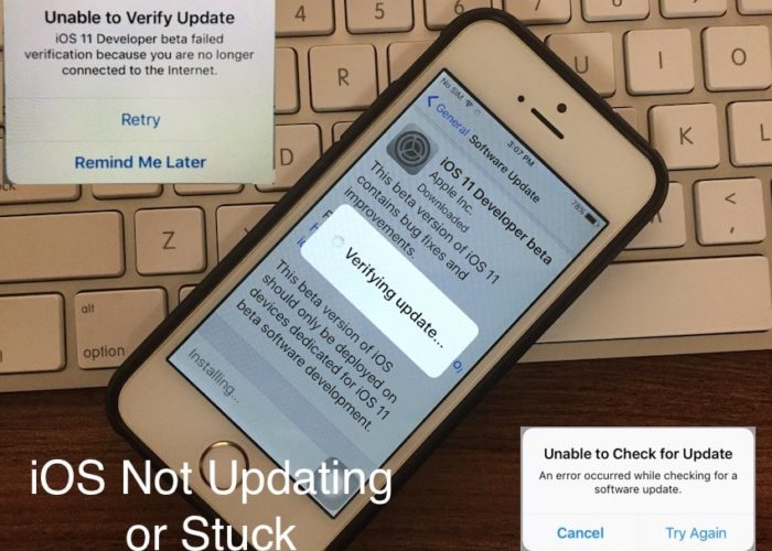 Error Occurred or Unable to install update in iOS 13.4.1/iOS 12.4.6