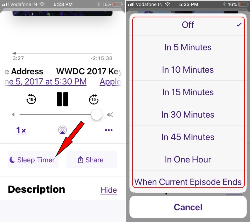 How to Set a Sleep Timer in Podcasts on iPhone (iOS 17)