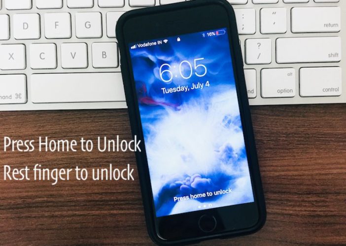 Why is Press Home to Unlock or Rest Finger to Open on my iPhone not