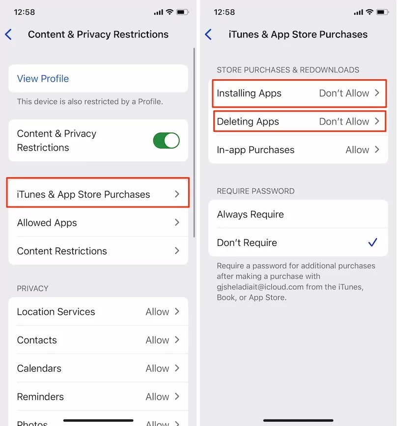 How to Disable App Install and Delete on iPhone 13, 12,11,X,8 iOS 15
