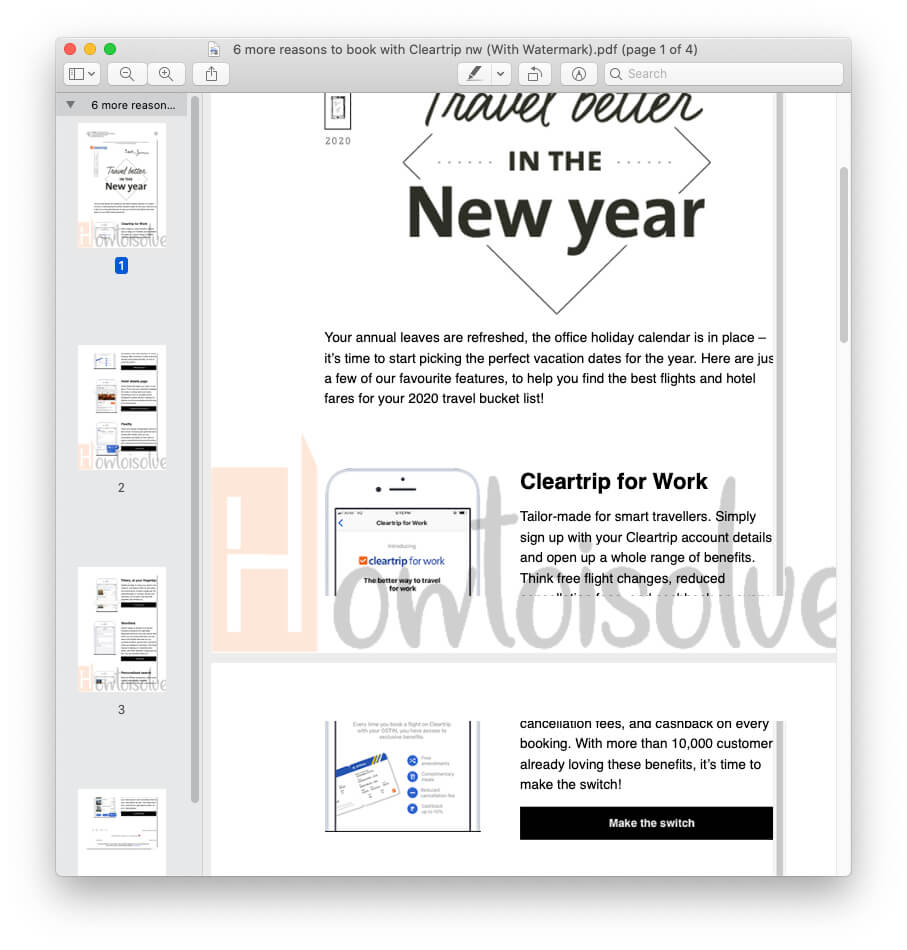 How to Add Watermark on PDF Pages on Mac, MBP Using Quick Action