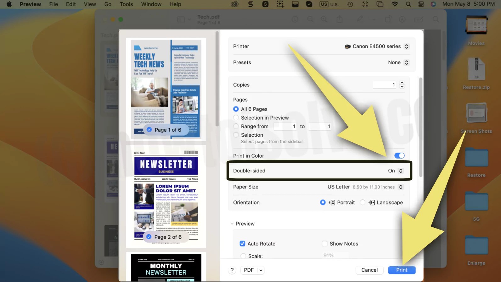 How to Print Double Sided on Mac (Sonoma Update)
