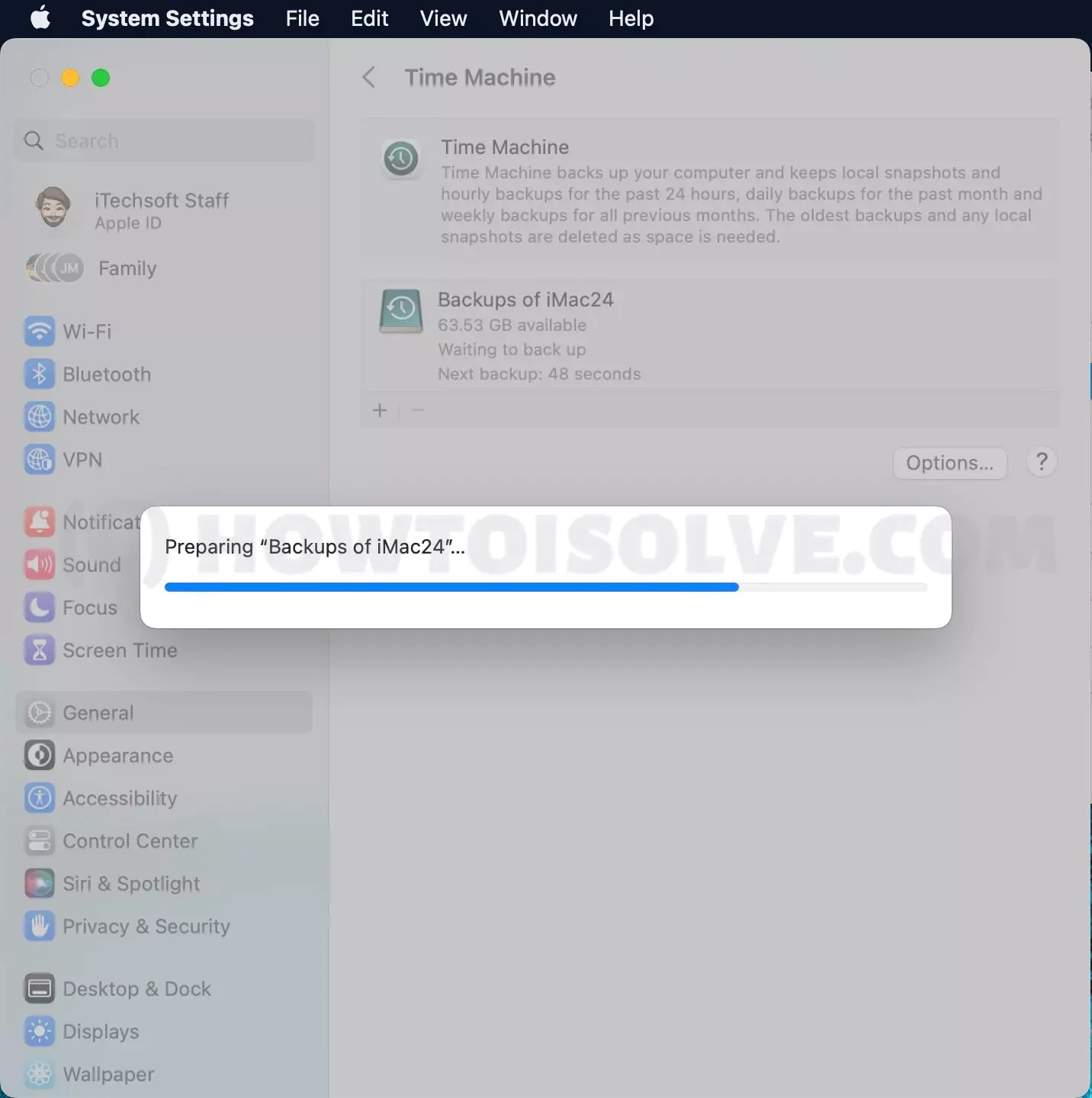 Fix Time Machine Stuck On Preparing Backup on Mac (Sonoma, Ventura)