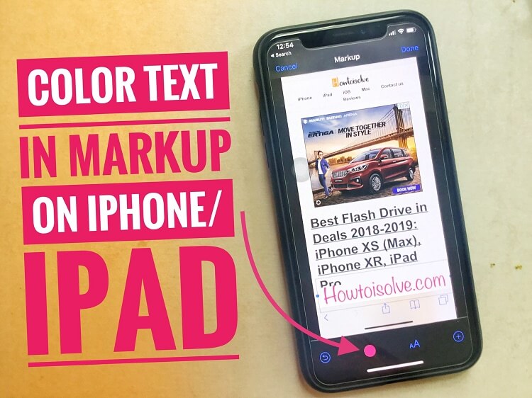 Change Text Color on iPhone Photo markup & Resize, PDF Markup tools