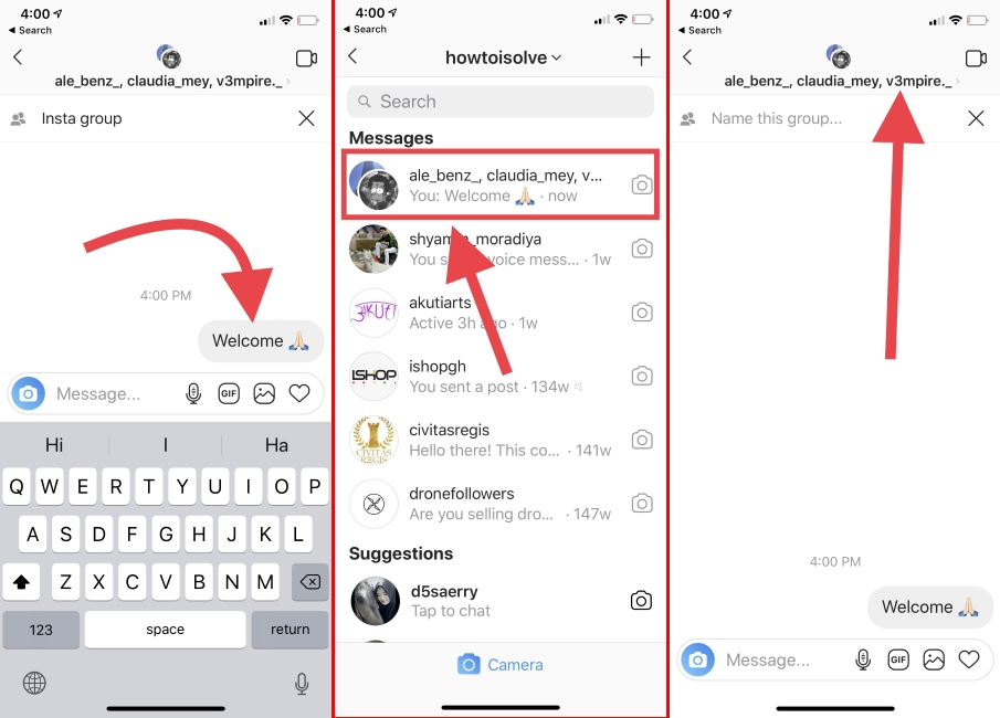 How to Make Group Chat on Instagram App in iPhone Rename Group