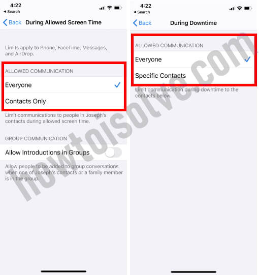 How to Set Communication Limits on Your Child's Allowed Screen Time and