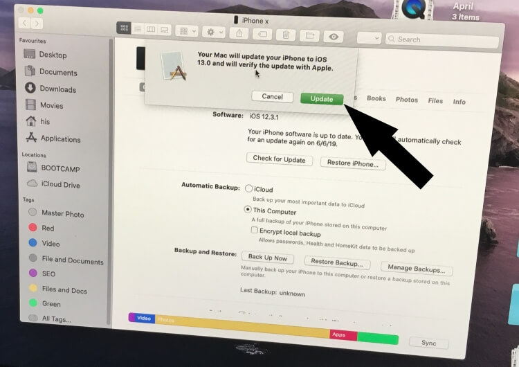 iOS 17 Restore iPhone using Finder on macOS Sequoia/Sonoma 2024