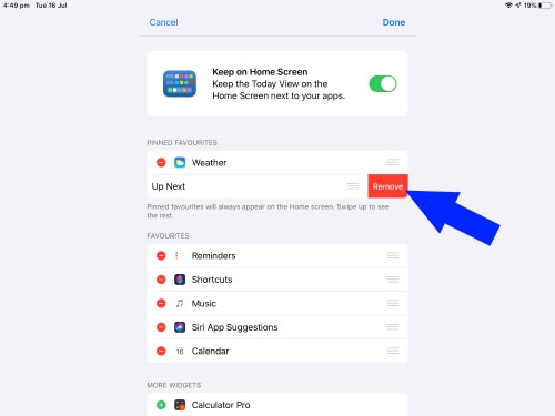 How to Disable/Enable Pinned Widgets on iPadOS 14/iPadOS