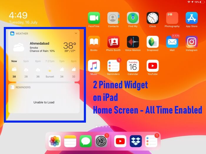 How to keep widgets on Home Screen iPadOS 17