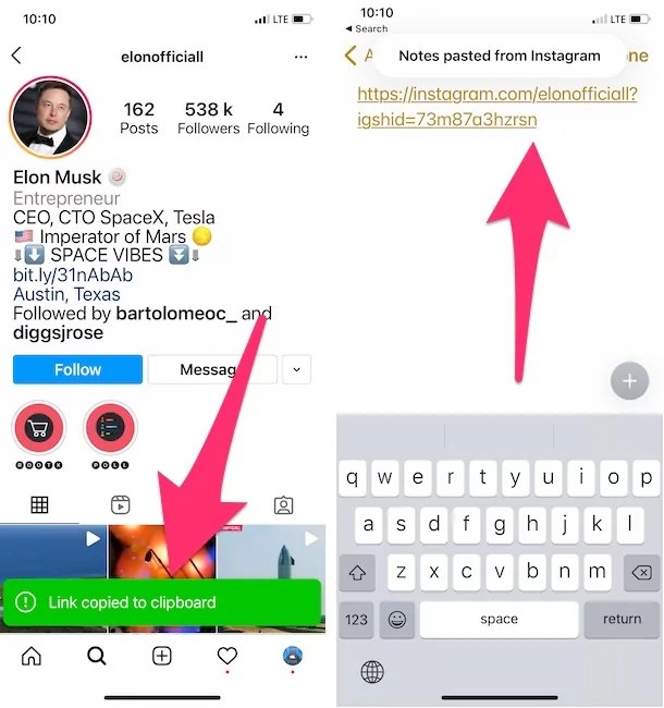 How to Copy Instagram Profile Link on iPhone in 2023