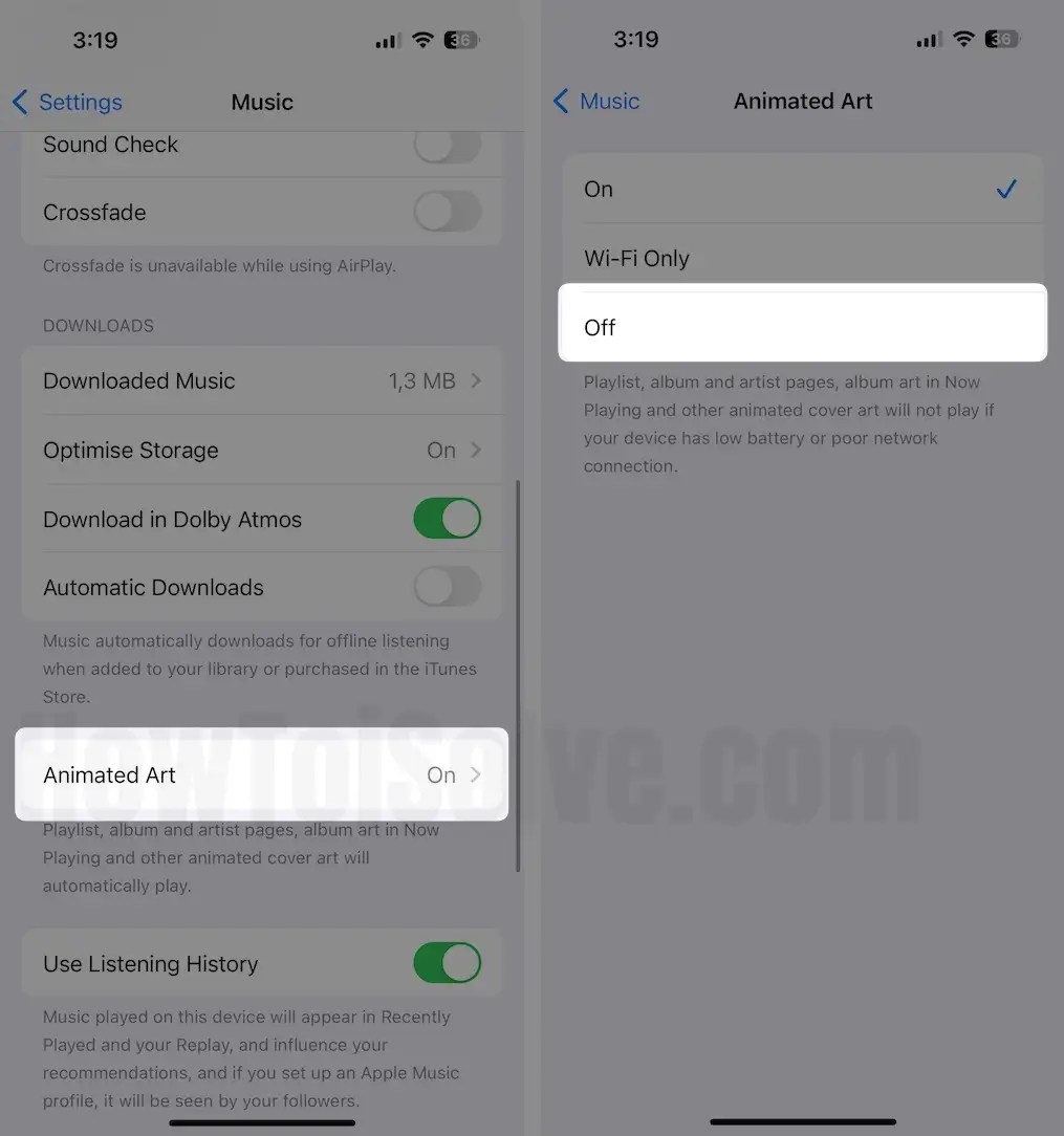 How To Disable Animated Cover Art in Apple Music iOS 17