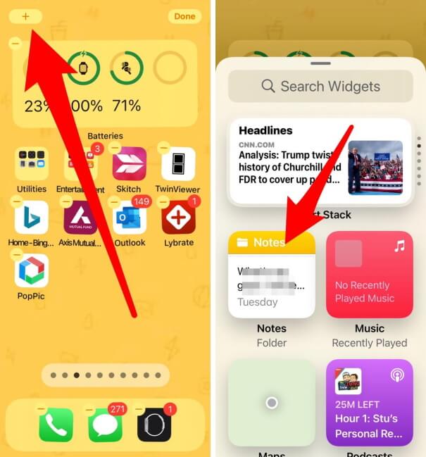 How to Add Notes Widget to iPhone Home Screen [iOS 16.6]
