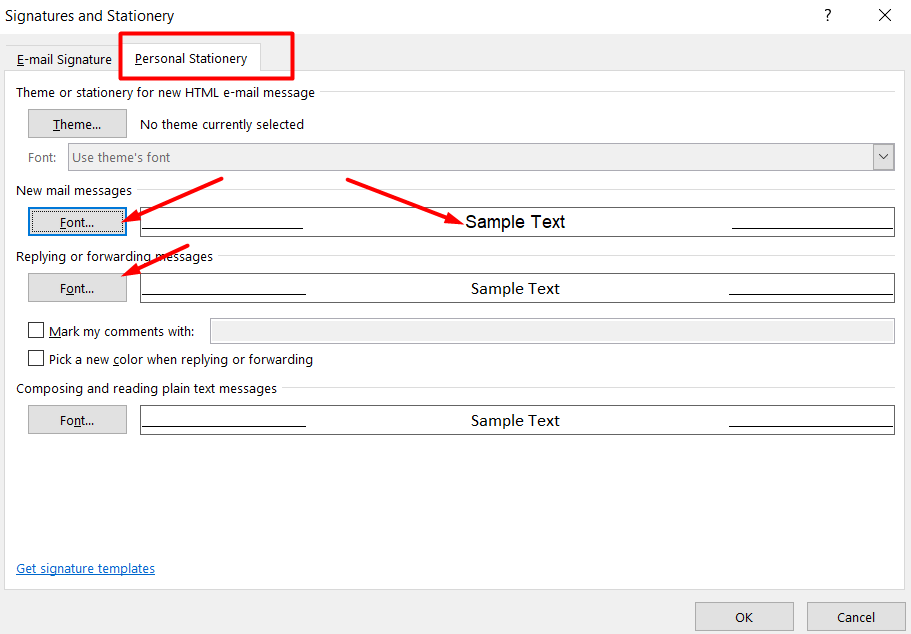 How to Change the Default Font and Size in Outlook? Text Formatting