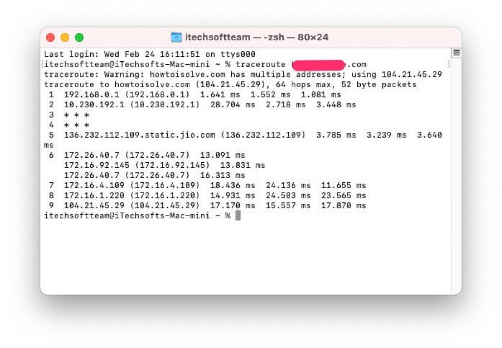 How to Run Traceroute on MacBook, Mac 2 Methods
