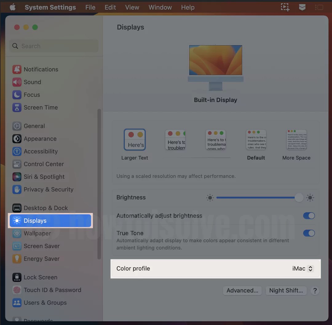 Color Display Profile Cannot be Changed on Mac Here's fix