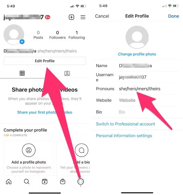How to add pronouns to your Instagram profile