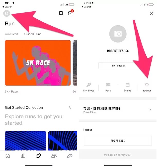 How to Change KMS to Miles/Distance in Nike Run Club iPhone, Android