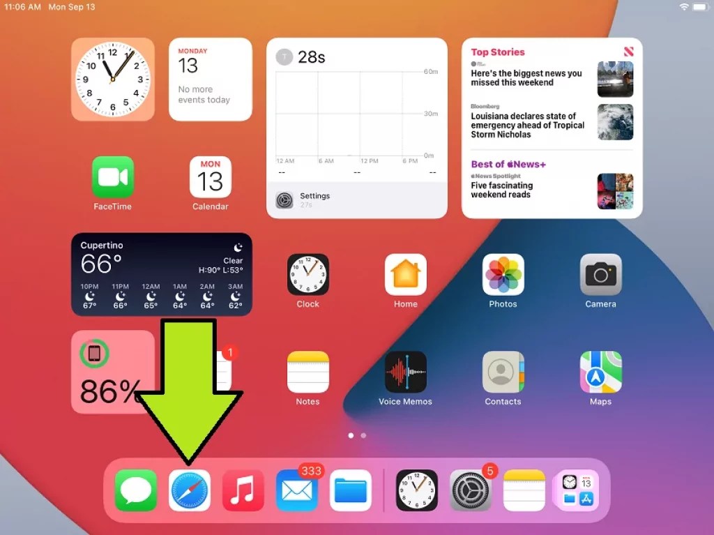 What Are the three dots on my iPad Screen on iPadOS 15?