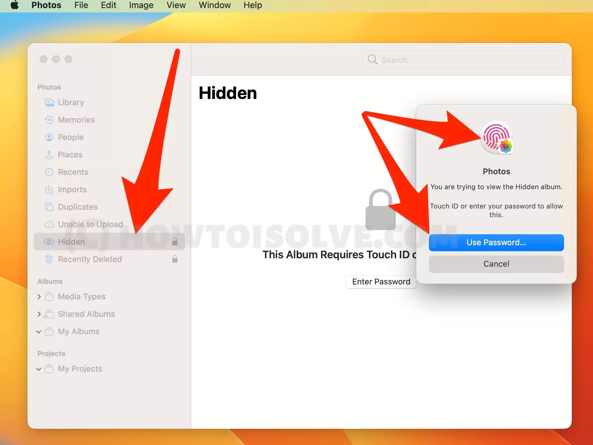 How to Lock Hidden Photos Albums on Mac in Sonoma and iPhone or iPad