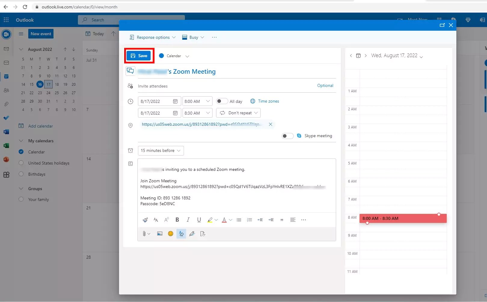 How to Set up a Zoom Meeting in Outlook Windows & Mac (365)