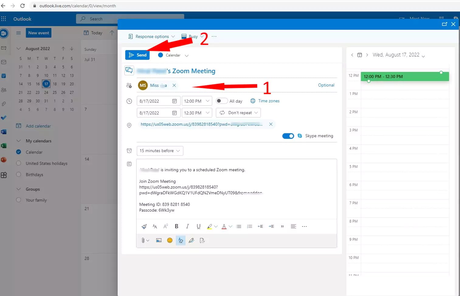 How to Set up a Zoom Meeting in Outlook Windows & Mac (365)