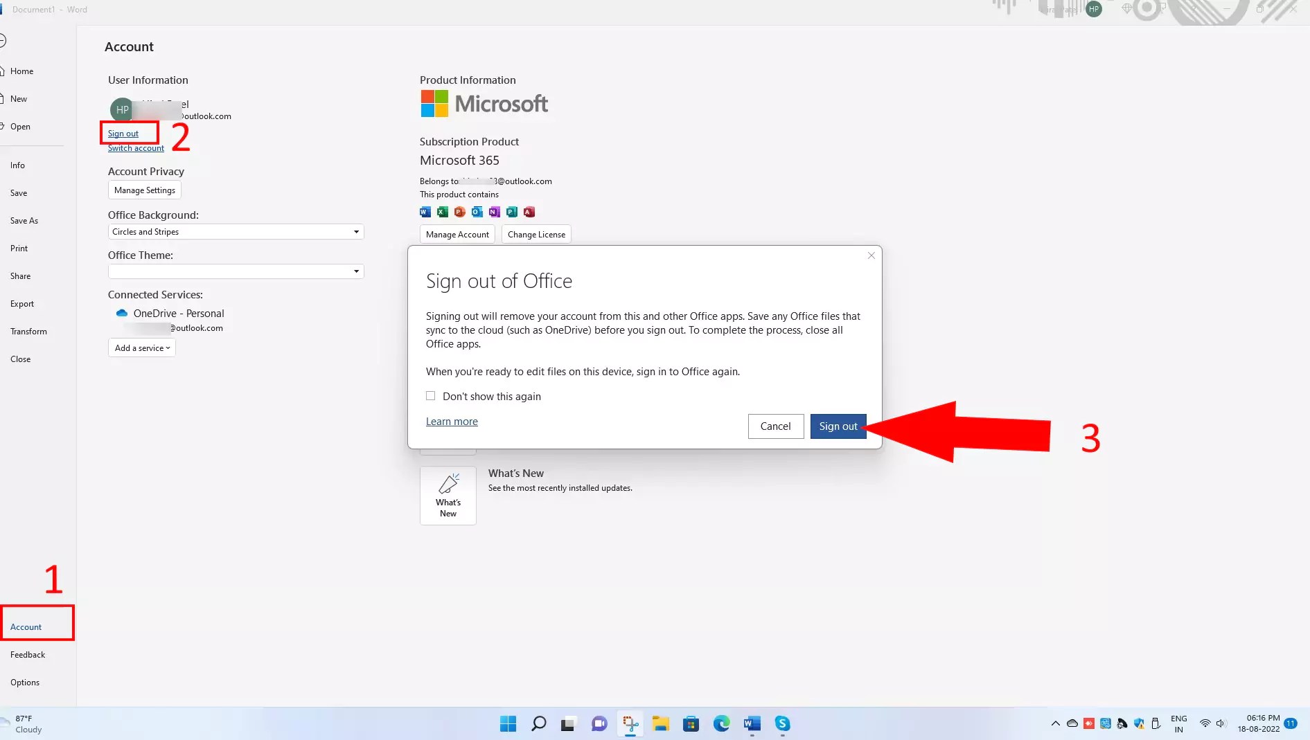How to Sign out of Outlook on Windows & Mac (365)