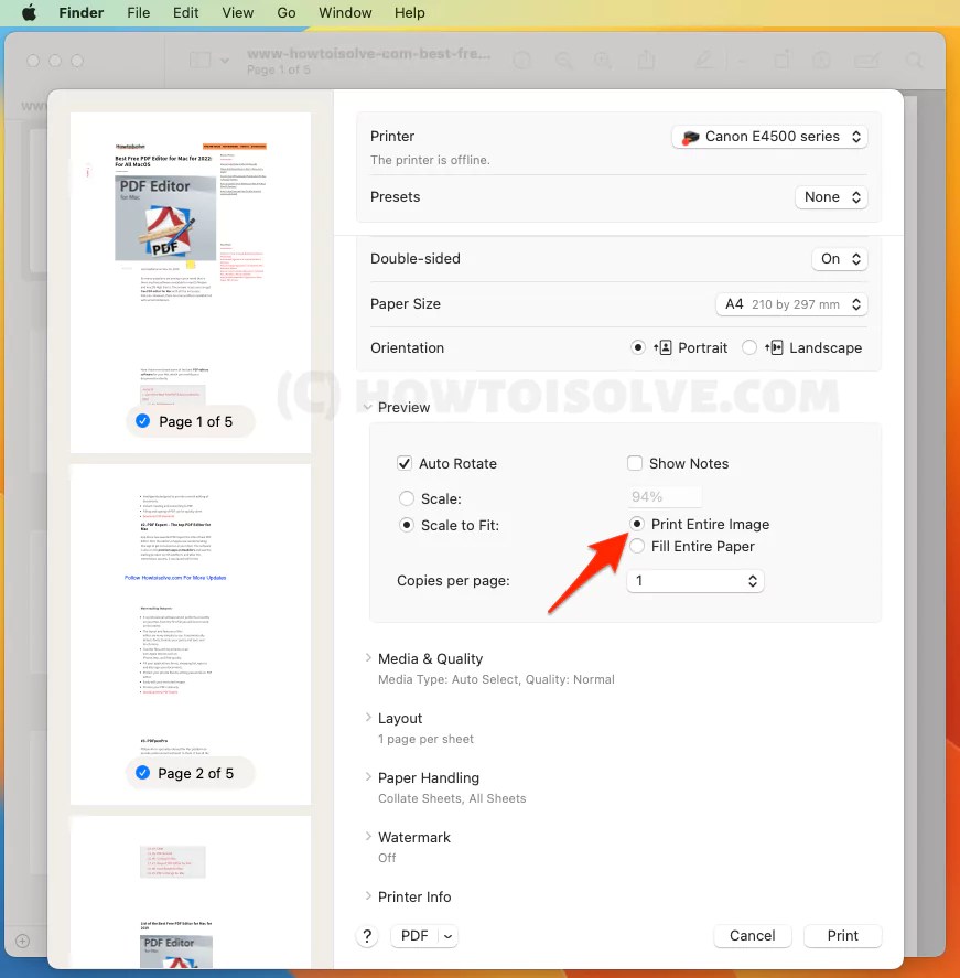 Fix Unable To Convert PostScript File On Mac