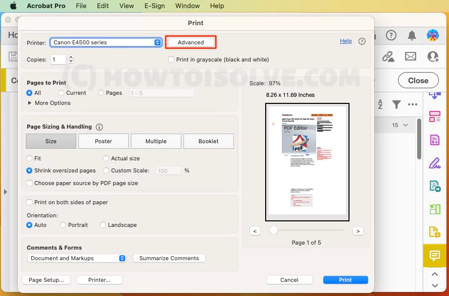 Fix Unable To Convert PostScript File On Mac