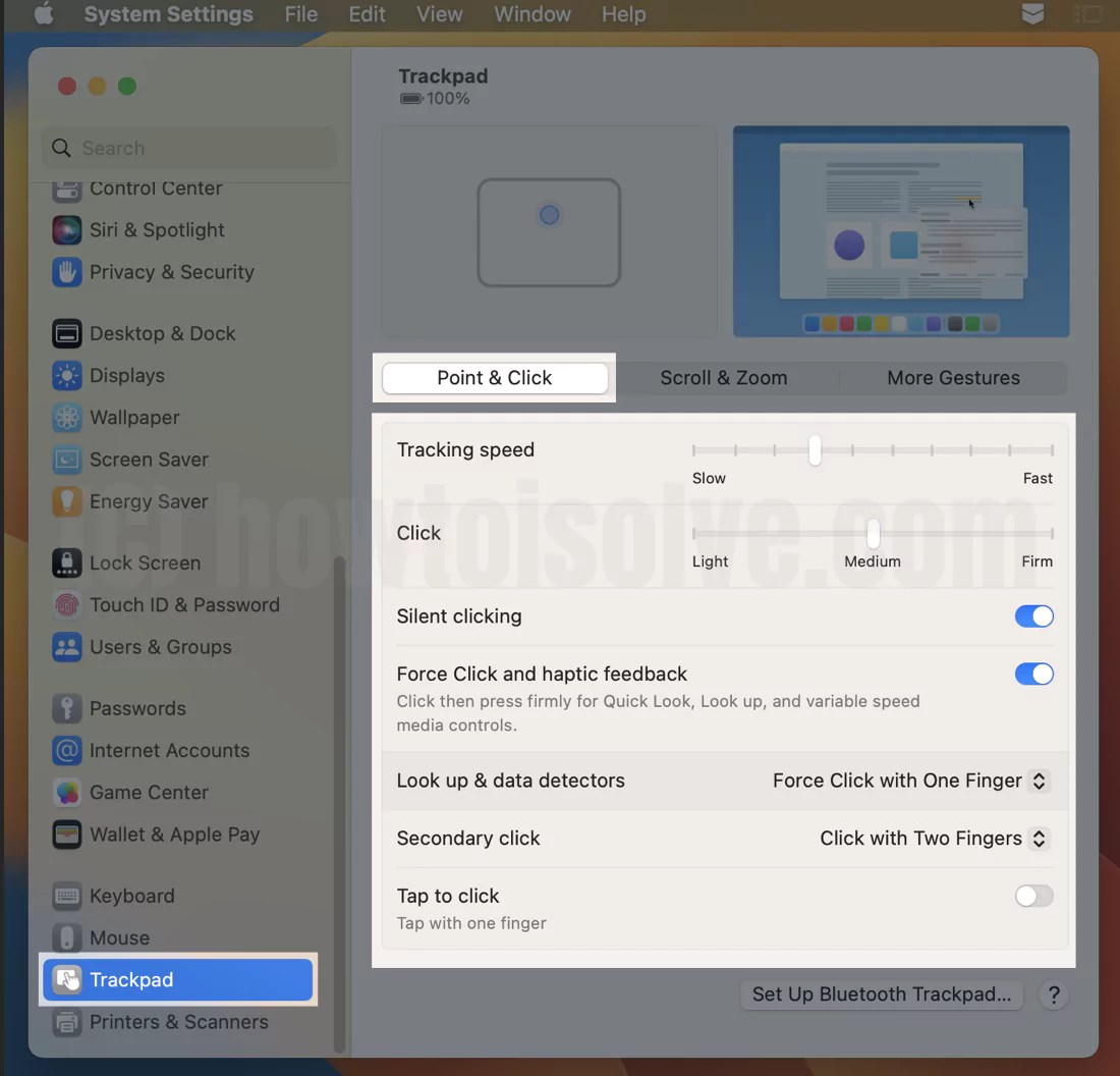 How to Change Trackpad Settings on Mac in macOS Sonoma