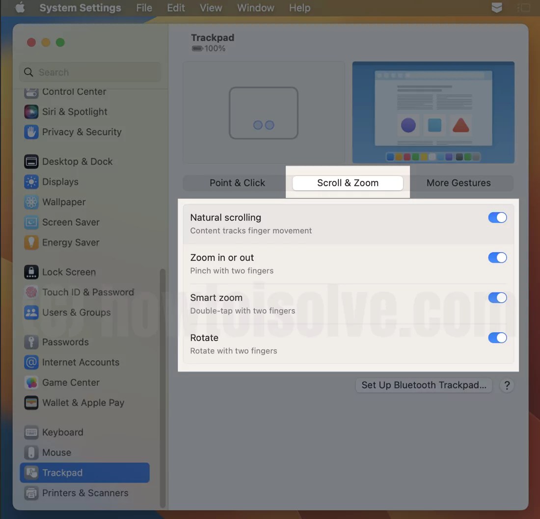 How to Change Trackpad Settings on Mac in macOS Sonoma