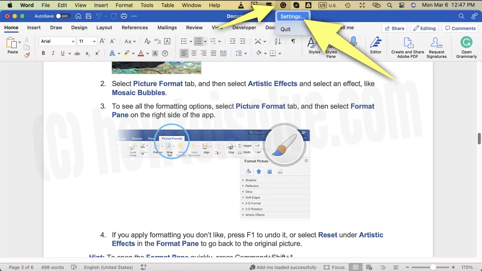 Fix Grammarly Not Showing in MS Word On Mac Sonoma