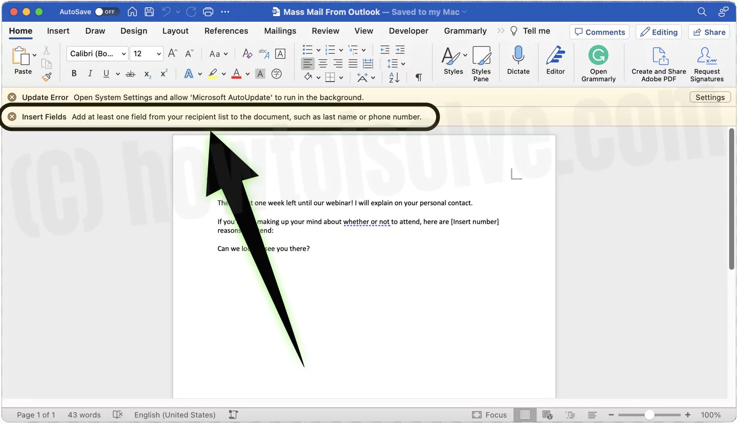 4 Steps to Fix Merge To Email Greyed Out in Word on Mac