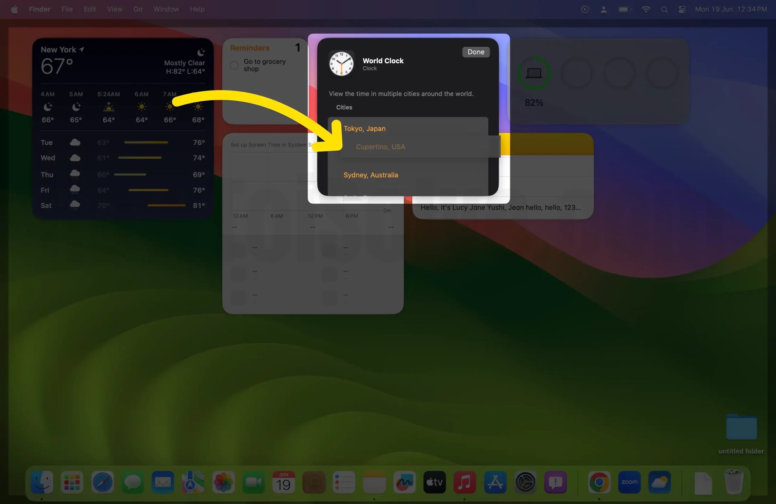 How to Add Clock Widget on Mac Desktop in macOS Sequoia/Sonoma